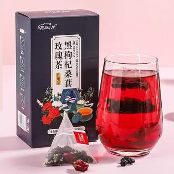 Черный чай из ягод годжи и шелковицы, пакетированный, фруктовый чай, холодный завар -120 г