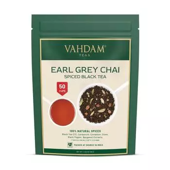 Черный чай Эрл Грей Масала (100 г), Earl Grey Chai Spiced Black Tea, VAHDAM