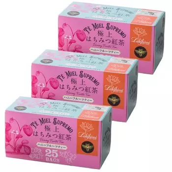 Черный чай Lakshimi Premium Honey, чай с медом и фруктами, 25 пакетиков x 3 коробки (Лакшми)
