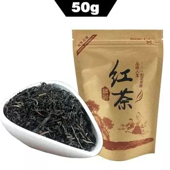 Черный чай с личи Kongfu Red Tea Lichi со вкусом личи, бумажный пакетик, 50 г, 2023 г.