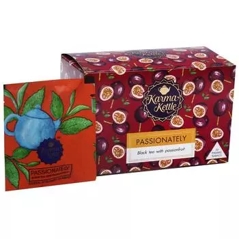 Черный чай с Маракуйей (20 пак, 2 г), Passionately, Karma Kettle