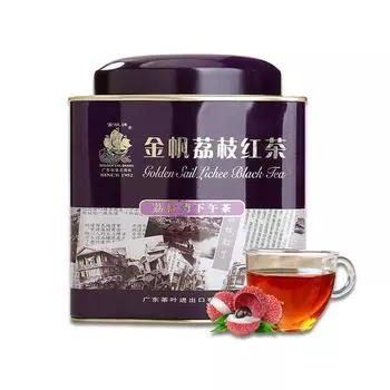 Черный чай со вкусом личи 180 г - Ароматный китайский черный чай с фруктом личи 180g