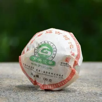 Черный чай Ся Гуань Сырой Пуэр Цзин Май Древнего Дерева Туоча Шен 2012 г. 100г 100g