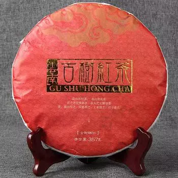 Черный чай Yunnan Old Tree 2023 Dianhong Feng Qing Red Tea Cake 357г