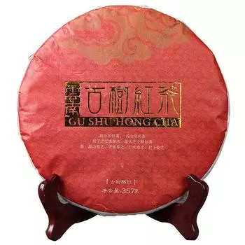 Черный чай Yunnan Sun Dry Old Tree Dianhong Feng Qing Dian Hong Чайный пирог 357г