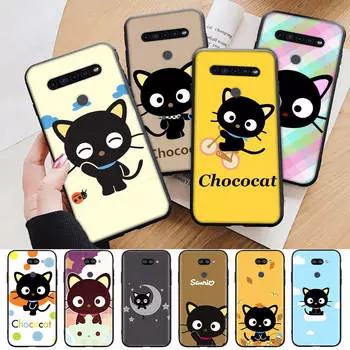 Черный чехол AH30 Chococat для OPPO Reno 8 6 5 4 Pro Find X3 A17 A31 A38 A40 A53 A54 A55 A74 A76 A78 A77 A80 A94 A95 A96 Pro Sofe Cover OPPO A77 5G кожа буйвола