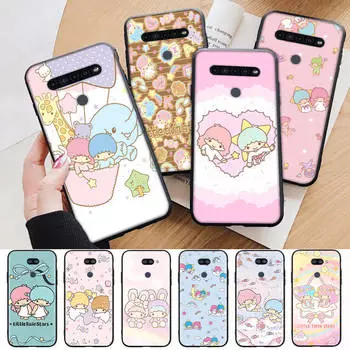 Черный чехол AH49 Little Twin Stars для iPhone 16 15 Plus 14 13 12 11 Pro 8 7 6S SE 5S X XR XS Max Realme C30 C33 C31 9I Huawei Y8P Y9 Sofe Cover iPhone 8 Plus ирис