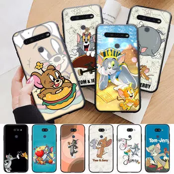 Черный чехол AT24 Tom Jerry Mouse для Samsung Note 20 Lite S24 Ultra S23 S22 A05 A06 A11 A71 A15 A16 A13 A24 A25 A33 A52 A53 M55 M35 Sofe Cover Samsung A73 кожа буйвола
