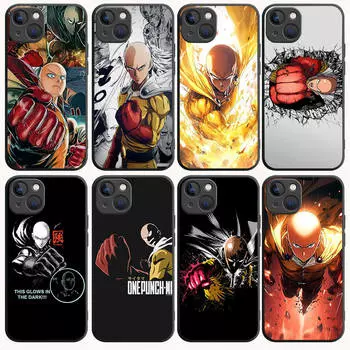 Черный чехол B-26 One Punch Man для Redmi 10A 10C 12C 13C 9A 9C 9T A3X Note 10 9 9S 10S iPhone 11 12 13 14 15 16 X XS Pro Max Mini 7 8 Plus XR Xiaomi Poco M6 4G верблюд