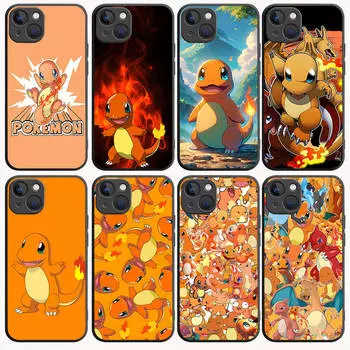 Черный чехол B-66 Pokemon Charmander для OPPO A5 A9 A15 A16 A55 A94 A95 A96 Reno 6 7 8 10 5G Realme 7I 8I C30 C31 VIVO V23E V25 V27 Pro Y20S Y17S Realme 7 кожа буйвола