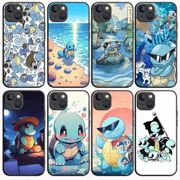 Черный чехол B-76 Water Squirtle для OPPO A5 A9 A15 A16 A55 A94 A95 A96 Reno 6 7 8 10 5G Realme 7I 8I C30 C31 VIVO V23E V25 V27 Pro Y20S Y17S VIVO Y12S коричневато-жёлтый