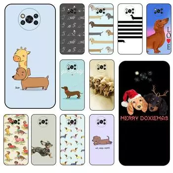 Черный чехол Cell 3D Etui Art Cover для собаки такса Xiaomi Poco X3 Pro 6,67 ; Самый дешевый мягкий пластиковый чехол для телефона Xiaomi Poco Poco X3 NFC