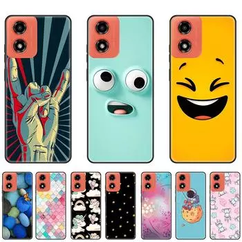 Черный чехол для Motorola Moto G04 роскошный мягкий чехол из ТПУ на MotoG04 360 Полная защита ударопрочный Ультратонкий G04-Style 1