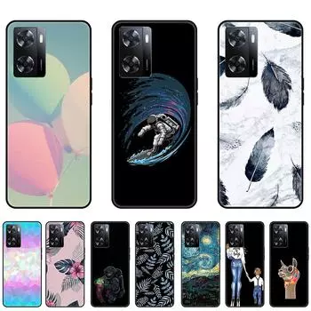 Черный чехол для Oppo A57 4G OppoA57 PFTM20, милый мультяшный бампер, мягкий силиконовый чехол 6,56 дюйма, противоударный, полная защита A57-Style 1