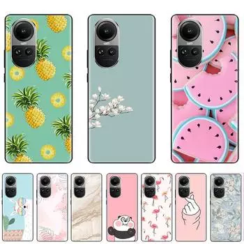 Черный чехол для Oppo Reno 10 10Pro 6,67 дюйма, чехол для OppoReno10Pro, пыленепроницаемый чехол Fundas Coque Etui, бампер, мягкий ТПУ Reno 10 белый