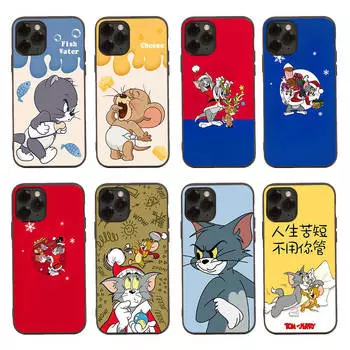 Черный чехол для OPPO Reno 8 6 5 4 Pro Plus Find X3 A17 A3 A31 A38 A40 A53 A54 A55 A74 A76 A78 A77 A80 A94 A95 A96 Lite T-93 Tom Jerry Mouse OPPO Find X3 Neo бездна