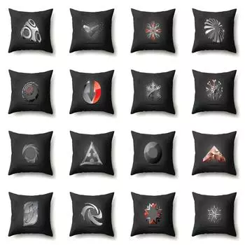 Черный чехол для подушки, чехол для талии в гостиной, офисная подушка 40x40cm