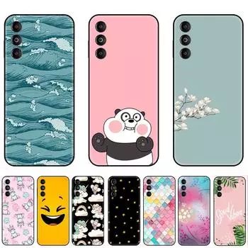 Черный чехол для Samsung Galaxy M14 5G, роскошный силиконовый мягкий 6,6-дюймовый SM-M146B, противоударный, полный защитный бампер M14-Style 1