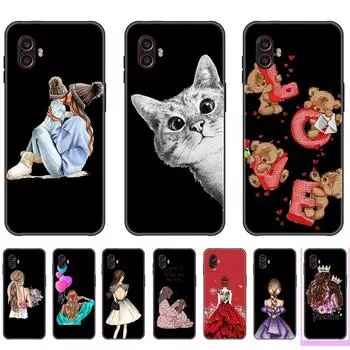 Черный чехол для Samsung Galaxy XCover6 Pro 6,6 дюйма, роскошный силиконовый чехол для Samsung XCover6Pro, противоударный, ультратонкий, задняя крышка SM-G736U XCover6 Pro-Style 1