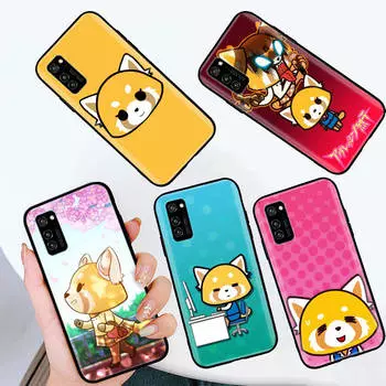 Черный чехол для Samsung Note 20 Lite S24 Ultra S23 A03 A05 A06 A11 A71 A15 A16 A13 A24 A25 A33 A52 A53 A50 M55 M35 Plus L-25 Aggretsuko Samsung A02 зелёный