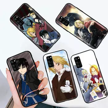 Черный чехол для Samsung Note 20 Lite S24 Ultra S23 A03 A05 A06 A11 A71 A15 A16 A13 A24 A25 A33 A52 A53 A50 M55 M35 Plus W-66 Fullmetal Alchemist Samsung A02S(164mm) капри