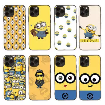 Черный чехол для Samsung Note 20 Lite S24 Ultra S23 A03 A05 A06 A11 A71 A15 A16 A13 A24 A25 A33 A52 A53 A50 M55 M35 Plus M-79 Веселые миньоны Samsung A05s бездна
