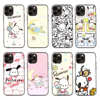 Черный чехол для Samsung Note 20 Lite S24 Ultra S23 A03 A05 A06 A11 A71 A15 A16 A13 A24 A25 A33 A52 A53 A50 M55 M35 Plus H-9 Pochacco Samsung M35 5G ирис