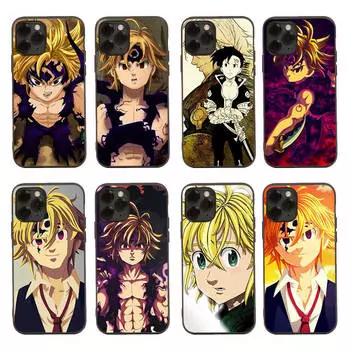 Черный чехол для Samsung Note 20 Lite S24 Ultra S23 A03 A05 A06 A11 A71 A15 A16 A13 A24 A25 A33 A52 A53 A50 M55 M35 Plus D-70 Семь смертных грехов Samsung Note 10 ирис