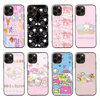 Черный чехол для Samsung Note 20 Lite S24 Ultra S23 A03 A05 A06 A11 A71 A15 A16 A13 A24 A25 A33 A52 A53 A50 M55 M35 Plus H-13 Sanrio Cartoon Samsung A33 5G олений