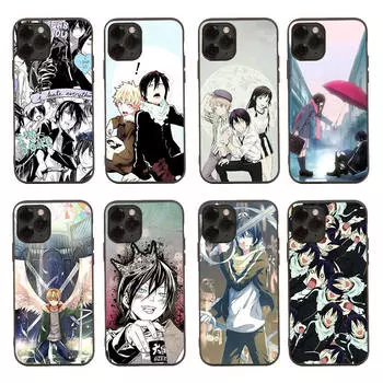 Черный чехол для Samsung Note 20 Lite S24 Ultra S23 A03 A05 A06 A11 A71 A15 A16 A13 A24 A25 A33 A52 A53 A50 M55 M35 Plus D-71 Noragami yato Аниме Samsung S22 Ultra арлекин