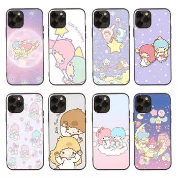 Черный чехол для Samsung Note 20 Lite S24 Ultra S23 A03 A05 A06 A11 A71 A15 A16 A13 A24 A25 A33 A52 A53 A50 M55 M35 Plus H-33 Little Twin Stars Samsung S21 Plus арлекин