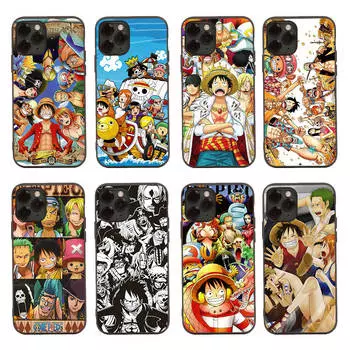 Черный чехол для Samsung Note 20 Lite S24 Ultra S23 A03 A05 A06 A11 A71 A15 A16 A13 A24 A25 A33 A52 A53 A50 M55 M35 Plus D-58 One Piece Member Samsung S22 Plus эбеновый