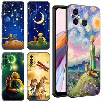 Черный чехол для телефона Little Prince для Xiaomi Redmi 11 Prime 11A 12C 13C A1 A2 Plus 12 4G 10 5G 8A 9A 10A 9C 10C 9i 12R Note 9T Redmi 9T