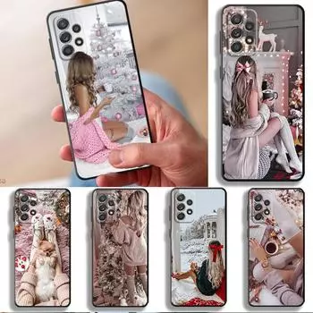 Черный чехол для телефона Merry Christma Winter Girl для Vivo S1 Y70 Y17 V21 Y53 V17 Y31 V20 Y11 Y72 5G Y19 Y15 Y81 Y20 Vivo S1
