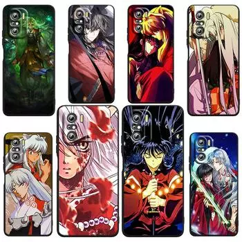 Черный чехол для телефона с аниме Inuyasha для Xiaomi Redmi Note 12 Turbo 11E 11S 11 11T 10 10S 9 9T 9S Pro Plus 5G Redmi Note 8