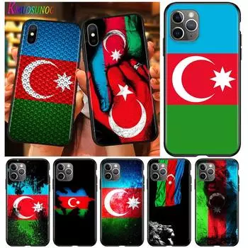 Черный чехол для телефона с флагом Азербайджана для Apple iPhone 12 Pro Max Mini 11 Pro XS Max X XR 6S 6 7 8 Plus 5S SE2020 iPhone 5 5S SE