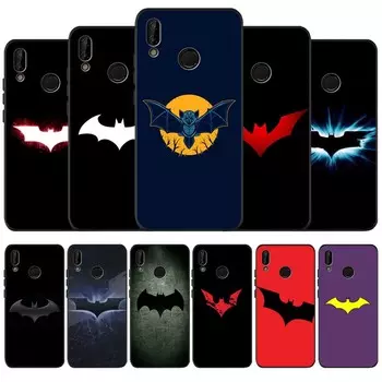Черный чехол для телефона с изображением летучей мыши для huawei P40 P30 P20 P10 Pro P9 Lite nova 4E 6SE Psmart 2 2019 Y6 9 Prime Cover Shell Huawei P9 Lite