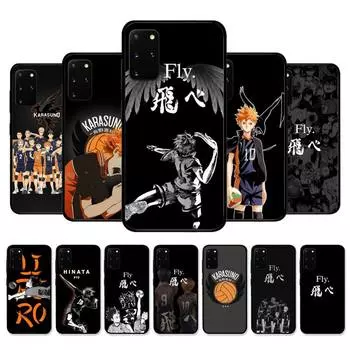 Черный чехол для телефона с рисунком аниме Haikyuu волейбол для Samsung S21 S10 Lite S20 Ultra S9 S8 Plus S7 S6 Edge S5 S22 ULTRA