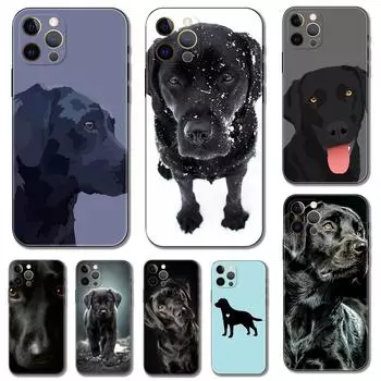 Черный чехол для телефона с собакой для iPhone Samsung Galaxy Redmi Xiaomi Oppo OnePlus Note SA 7 8 9 10 11 12 13 14 20 21 22 23 53 54 Pro Max Plus Ultra TPU Soft iPhone 6 or 6S