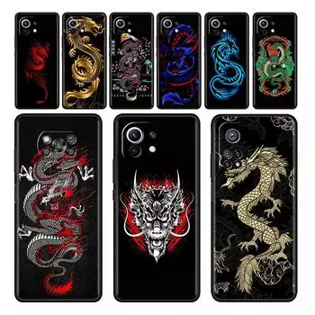 Черный чехол для Xiaomi Mi Poco X3 NFC M4 F3 C40 11 11T 10T Pro 12 9T 9 10 Lite TPU чехол для телефона Dragon Animal Xiaomi Poco M3