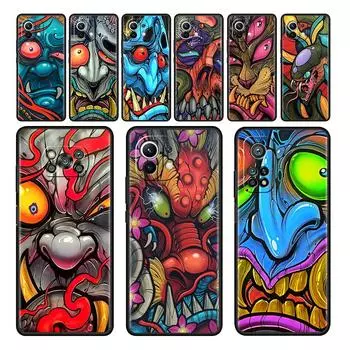 Черный чехол для Xiaomi Mi Poco X3 NFC M4 F3 C40 11 11T 10T Pro 12 9T 9 10 Lite TPU чехол для телефона Самурай Они Маска Круто Xiaomi Poco M3