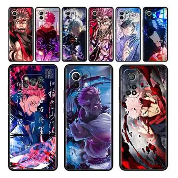 Черный чехол для Xiaomi Mi Poco X3 NFC M4 F3 C40 11 11T 10T Pro 12 9T 9 10 Lite, чехол из ТПУ для телефона, милый чехол для телефона Jujutsu Kaisen Xiaomi Poco M3