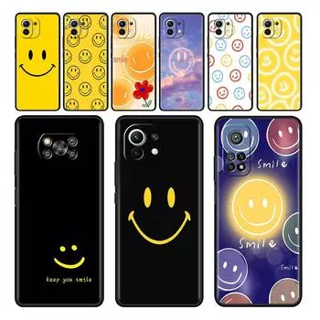 Черный чехол для Xiaomi Mi Poco X3 NFC M4 F3 C40 11 11T 10T Pro 12 9T 9 10 Lite, чехол из ТПУ с улыбкой Xiaomi Poco M3