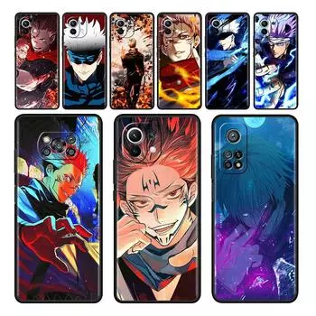 Черный чехол для Xiaomi Mi Poco X3 NFC M4 F3 C40 11 11T 10T Pro 12 9T 9 10 Lite, чехол из ТПУ для телефона, милый чехол для телефона Jujutsu Kaisen Cool Xiaomi Poco M3