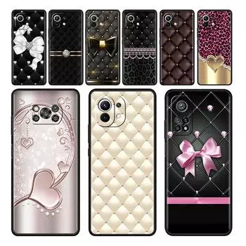 Черный чехол для Xiaomi Mi Poco X3 NFC M4 F3 C40 11 11T 10T Pro 12 9T 9 10 Lite TPU чехол для телефона Love Bow Xiaomi Poco M3