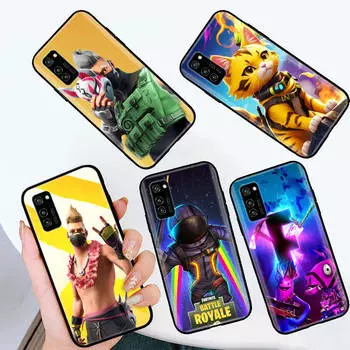 Черный чехол для Xiaomi Poco X6 X4 M5 M6 F5 F6 C65 C55 C50 C51 C40 Pro Redmi 14C A3X 13C 12C 11T 10A 9C Note 7 6 8A Plus F-94 Fortnite Funny Game Xiaomi 11T капри