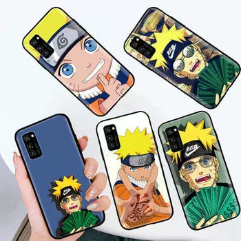 Черный чехол для Xiaomi Poco X6 X4 M5 M6 F5 F6 C65 C55 C50 C51 C40 Pro Redmi 14C A3X 13C 12C 11T 10A 9C Note 7 6 8A Plus W-72 Naruto Xiaomi Poco F6 Pro кожа буйвола