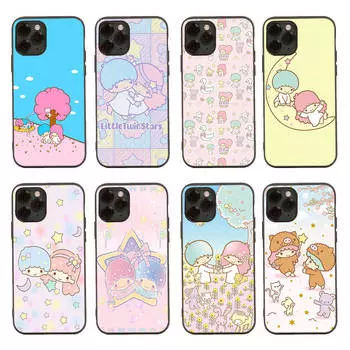 Черный чехол для Xiaomi Poco X6 X4 M5 M6 F5 F6 C65 C55 C50 C51 C40 Pro Redmi 14C A3X 13C 12C 11T 10A 9C Note 7 6 8A Plus H-4 Little Twin Stars Xiaomi Poco C50 4G бездна