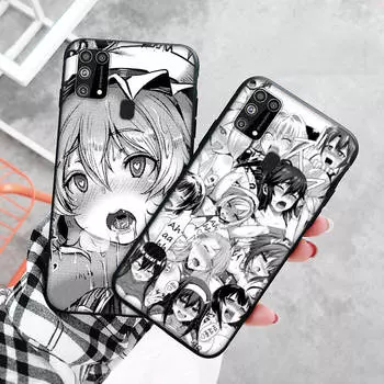 Черный чехол для Xiaomi Redmi 13C Note 9 iPhone XR 7 8 14 15 11 12 13 X XS Pro Max Samsung A25 S23 S24 FE Ultra Plus Girl Comics Samsung S22 Plus чёрный