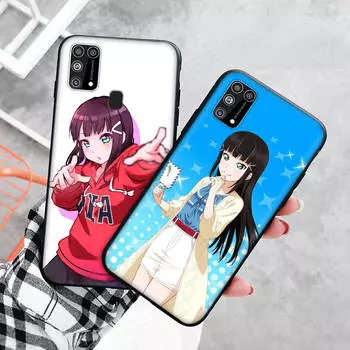 Черный чехол для Xiaomi Redmi 13C Note 9 iPhone XR 7 8 14 15 11 12 13 X XS Pro Max Samsung A25 S23 S24 FE Ultra Plus Dia Kurosawa Samsung A51 бездна